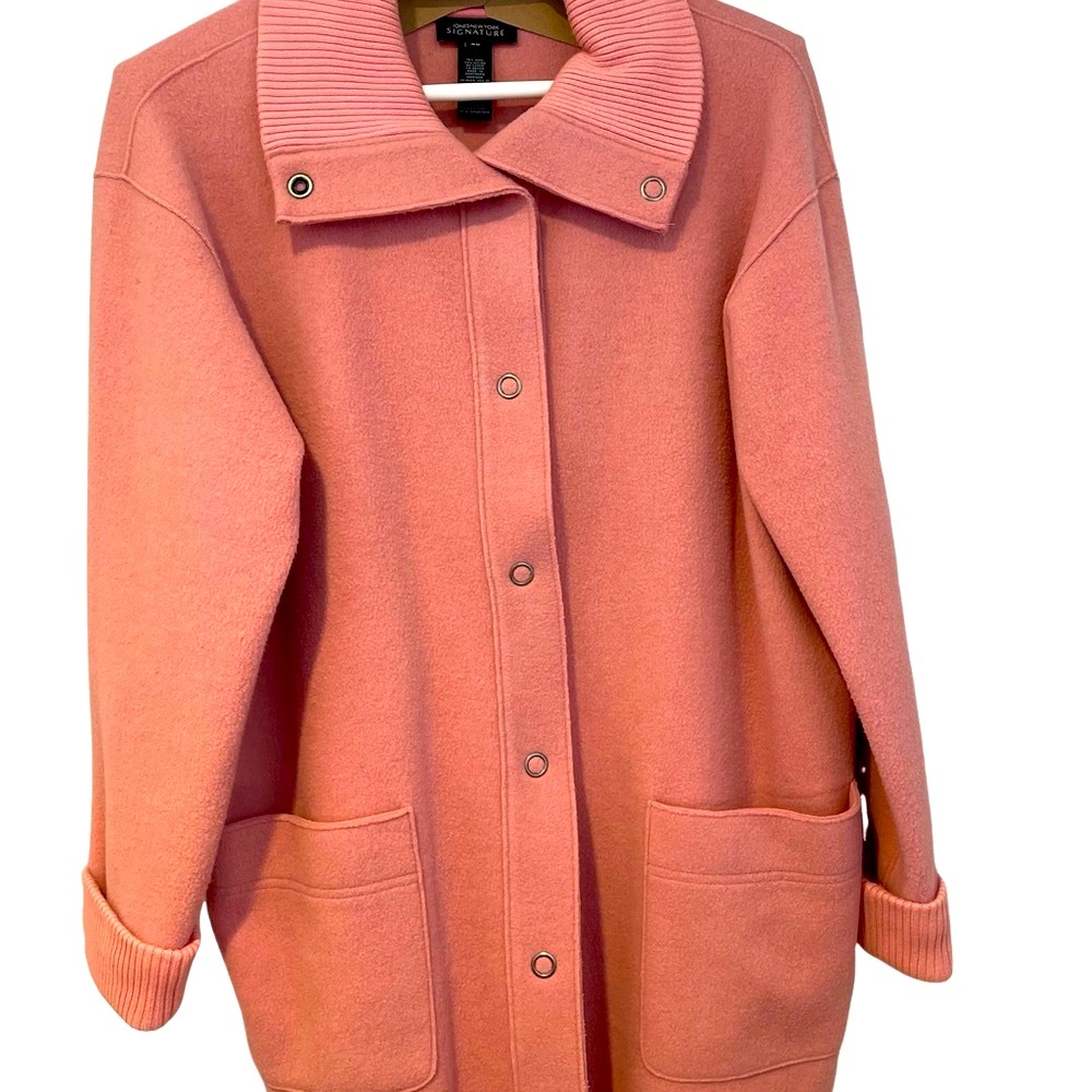 JONES NEW YORK SIGNATURE 2X WOOL, CAR COAT, FRONT SNAPS, EX. COND.